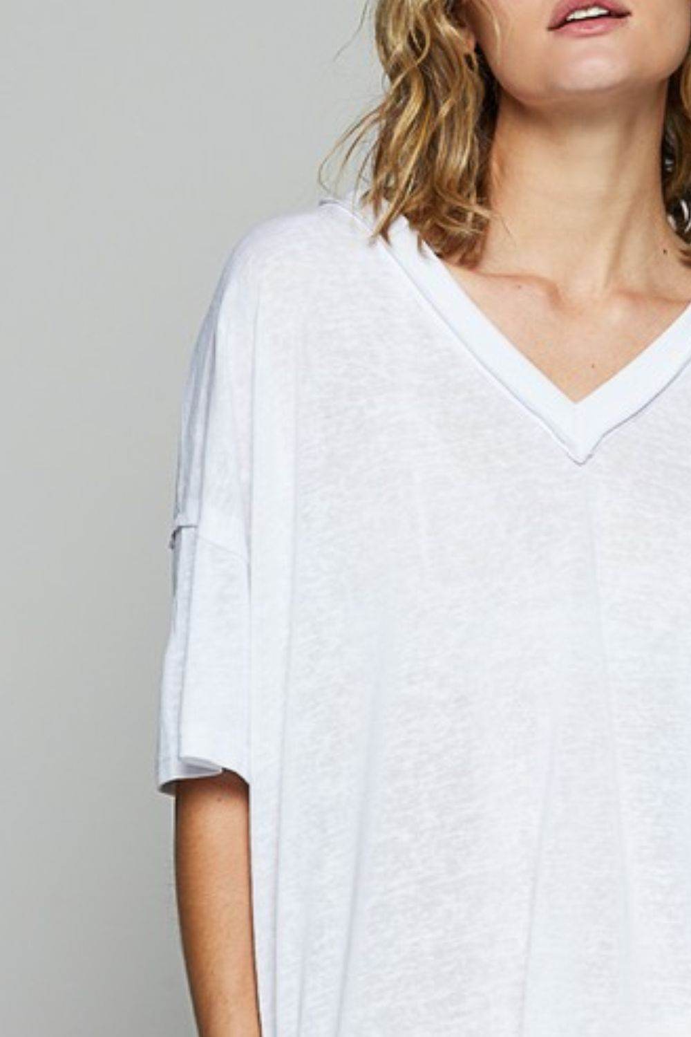 POL V-Neck Half Sleeve T-Shirt - Shop Style & More | Fresh Looks, Everyday Deals & Free Shipping
