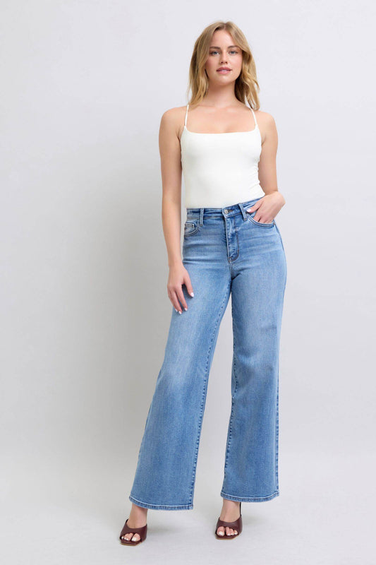 Judy Blue Full Size Wide Leg Jeans with Pockets - Shop Style & More | Fresh Looks, Everyday Deals & Free Shipping