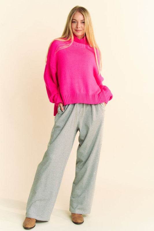 Davi & Dani Rhinestone Elastic Waist Wide Leg Pants - Shop Style & More | Fresh Looks, Everyday Deals & Free Shipping