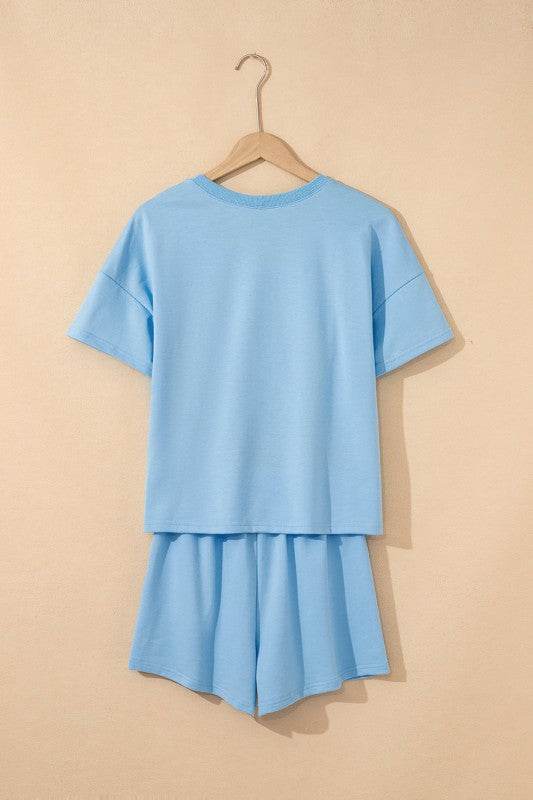 Avery Top and Patchwork Drawstring Shorts Set - Shop Style & More | Fresh Looks, Everyday Deals & Free Shipping