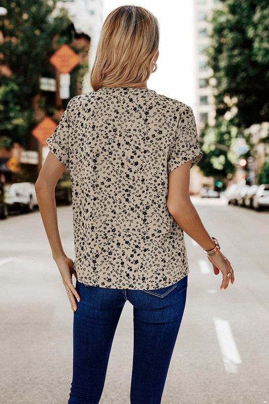V Neck Floral Print Batwing Sleeve Blouse - Shop Style & More | Fresh Looks, Everyday Deals & Free Shipping