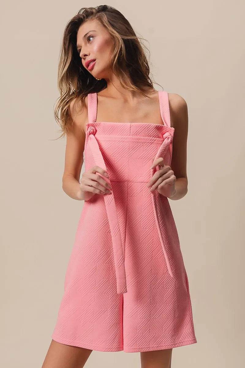 BiBi Texured Jacquard Romper with Side Pockets - Shop Style & More | Fresh Looks, Everyday Deals & Free Shipping
