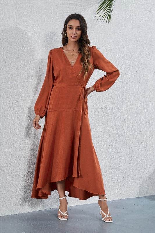 Women's V Neck Long Sleeve Maxi Dress - Shop Style & More | Fresh Looks, Everyday Deals & Free Shipping