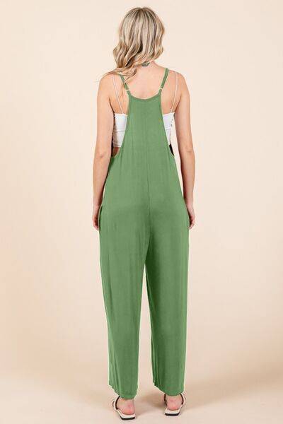Culture Code Full Size Sleeveless Wide Leg Jumpsuit with Pockets Jumpsuits