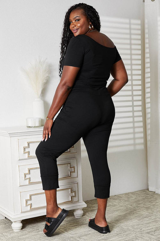 Double Take Asymmetrical Neck Tied Jumpsuit with Pockets - Shop Style & More | Fresh Looks, Everyday Deals & Free Shipping