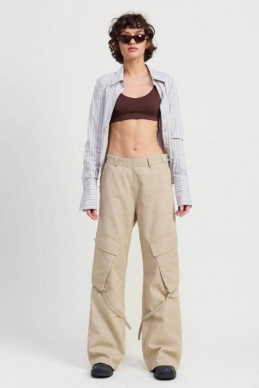 CARGO PANTS WITH POCKET DETAIL - Shop Style & More | Fresh Looks, Everyday Deals & Free Shipping
