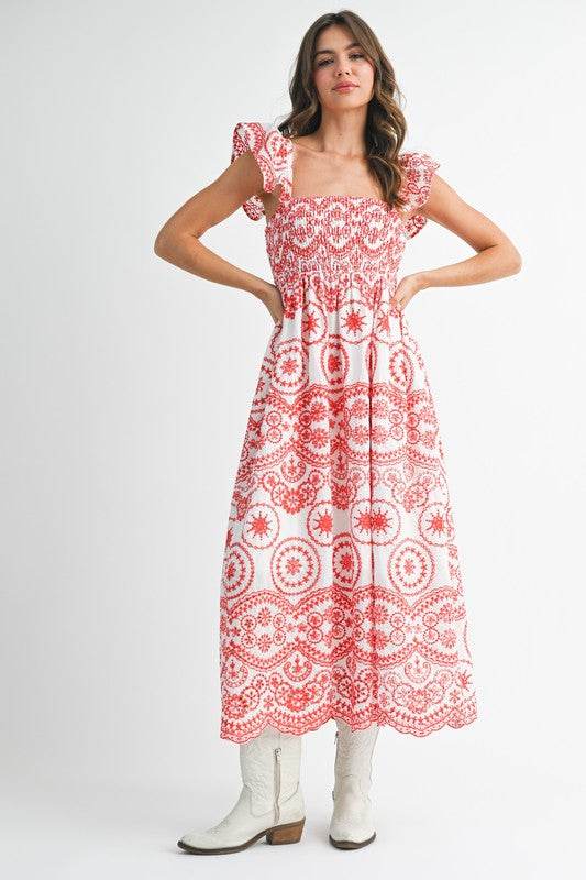 Barb Embroidered Maxi Sundress - Shop Style & More | Fresh Looks, Everyday Deals & Free Shipping