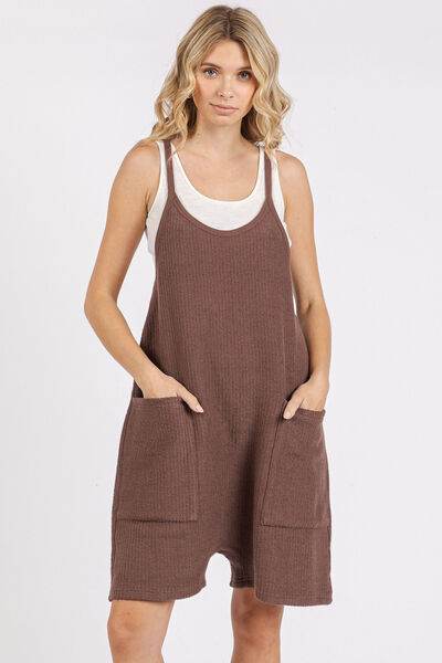 Mittoshop Scoop Neck Spaghetti Strap Overalls with Pockets - Shop Style & More | Fresh Looks, Everyday Deals & Free Shipping