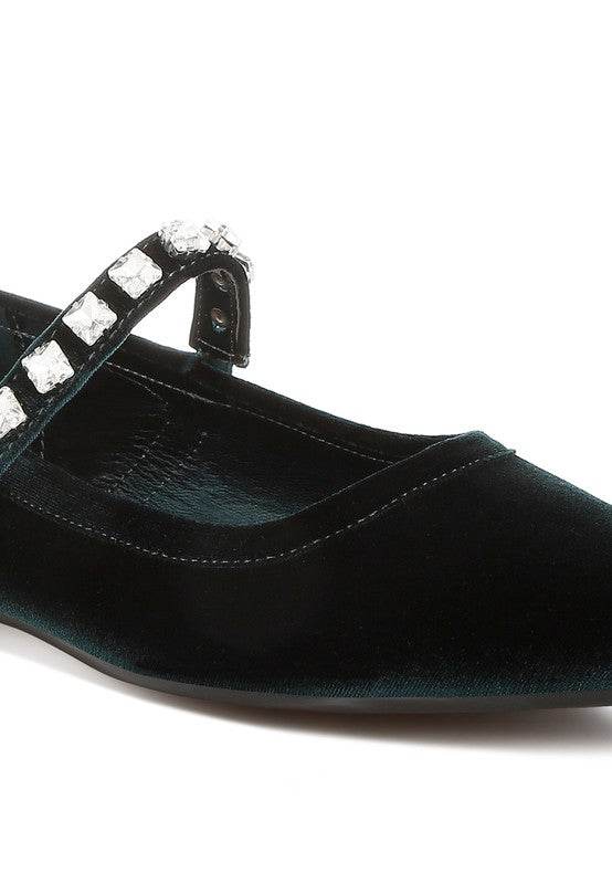 Aralia Velvet Mary Jane Ballerinas - Shop Style & More | Fresh Looks, Everyday Deals & Free Shipping