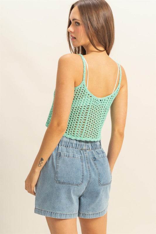 HYFVE Scoop Neck Cropped Crochet Cover Up Cami - Shop Style & More | Fresh Looks, Everyday Deals & Free Shipping