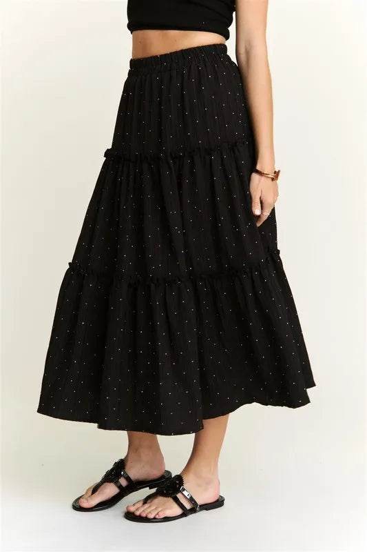 ADORA Rhinestone Accent Tiered Skirt - Shop Style & More | Fresh Looks, Everyday Deals & Free Shipping