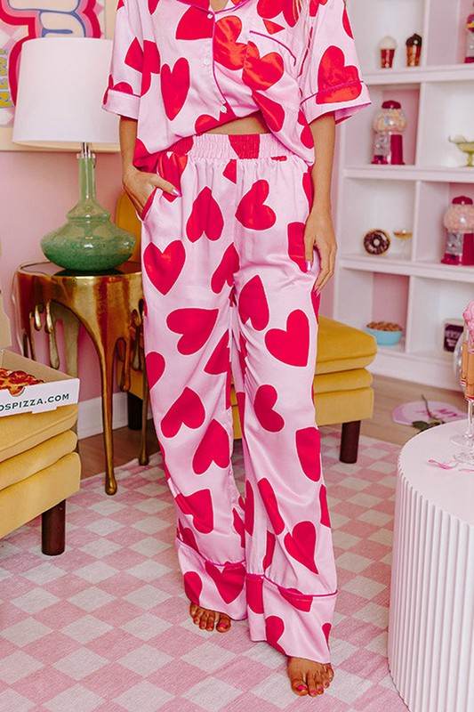 Pink Classic Heart Valentines Pajamas Set - Shop Style & More | Fresh Looks, Everyday Deals & Free Shipping
