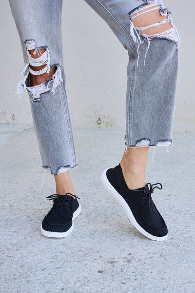 Forever Link Flat Round Toe Lace-Up Sneakers - Shop Style & More | Fresh Looks, Everyday Deals & Free Shipping