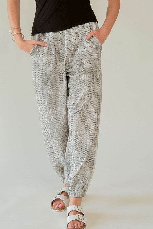 Davi & Dani Rhinestone Elastic Waist Joggers - Shop Style & More | Fresh Looks, Everyday Deals & Free Shipping