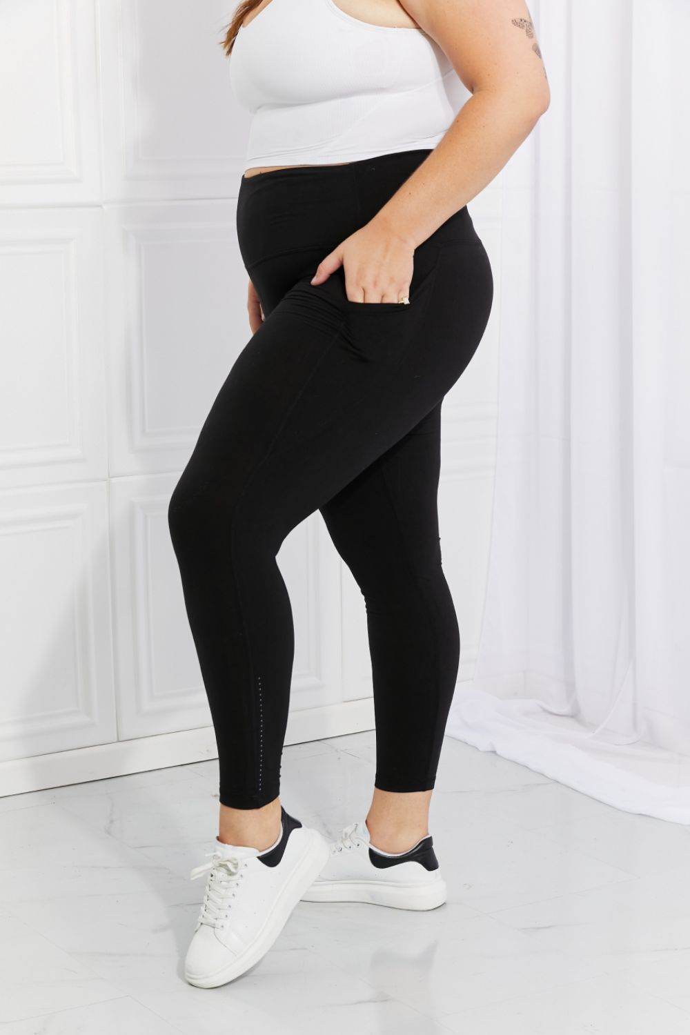Leggings Depot Full Size Strengthen and Lengthen Reflective Dot Active Leggings - Shop Style & More | Fresh Looks, Everyday Deals & Free Shipping