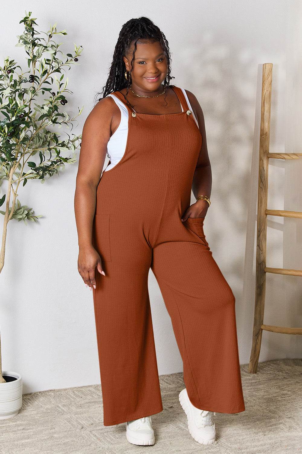 Double Take Full Size Wide Strap Overall with Pockets - Shop Style & More | Fresh Looks, Everyday Deals & Free Shipping