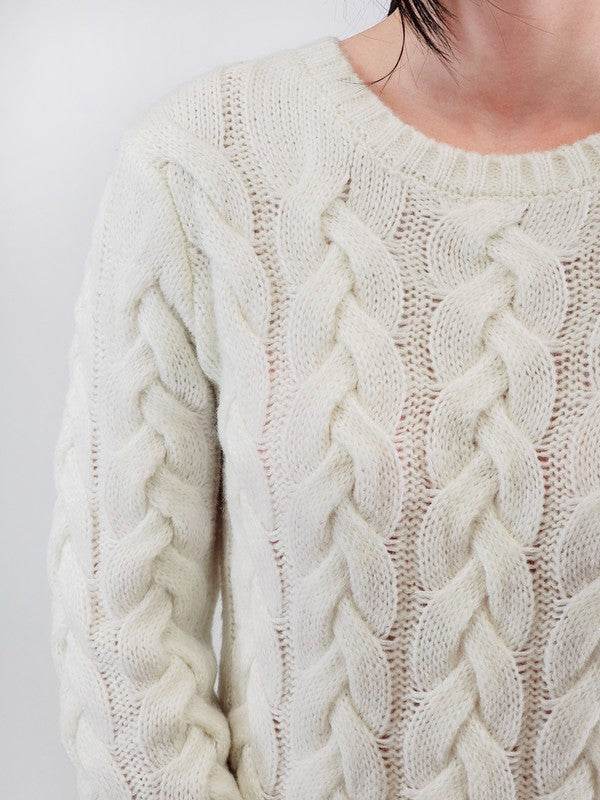 Loose Fit Knee Length Heavy Cable Knitted Dress - Shop Style & More | Fresh Looks, Everyday Deals & Free Shipping