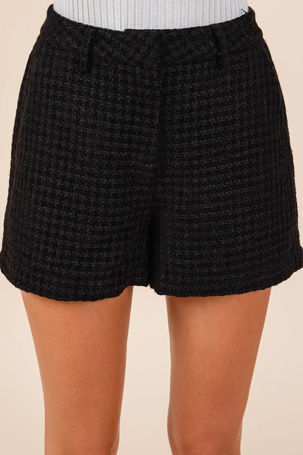 Mittoshop Tweed Classic Shorts with Side Pockets - Shop Style & More | Fresh Looks, Everyday Deals & Free Shipping