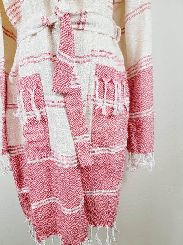 Unisex Robe, Beach or spa Robe with pockets - Red - Shop Style & More | Fresh Looks, Everyday Deals & Free Shipping