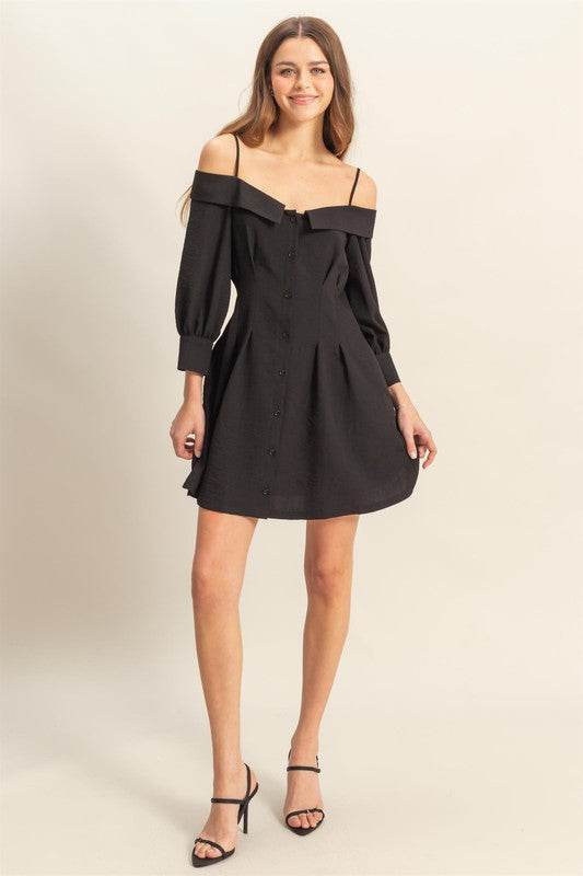 HYFVE Button Down Spaghetti Strap Mini Dress with Pockets - Shop Style & More | Fresh Looks, Everyday Deals & Free Shipping