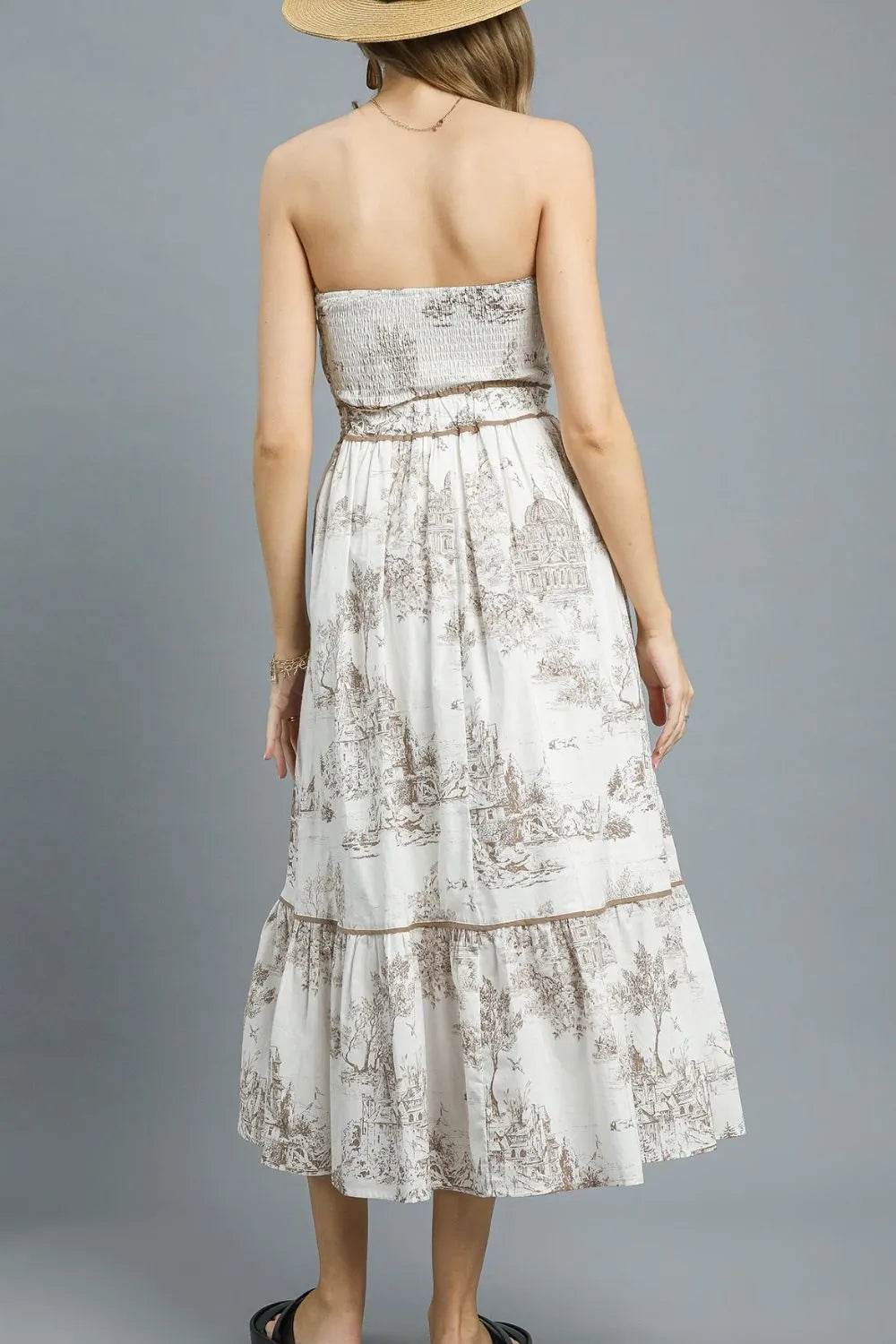 Umgee Printed Tiered Tube Midi Dress - Shop Style & More | Fresh Looks, Everyday Deals & Free Shipping