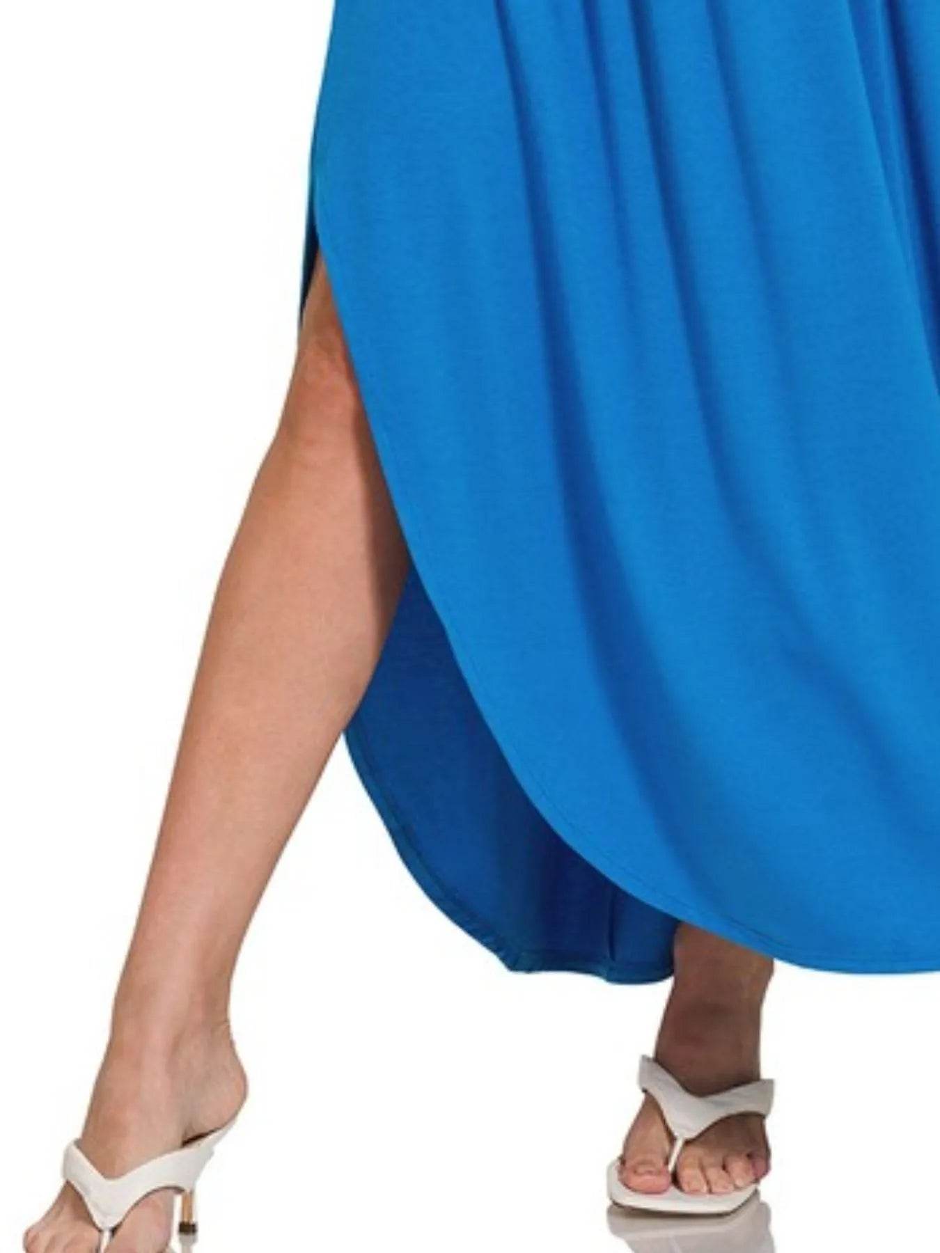Zenana Smocked Waist Side Slit Maxi Skirt With Pockets - Shop Style & More | Fresh Looks, Everyday Deals & Free Shipping