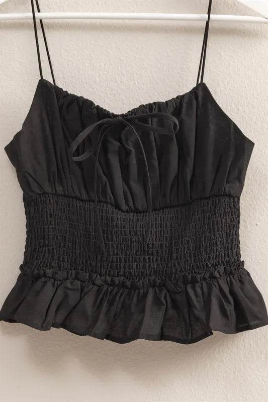 HYFVE Poplin Smocked Waist Summery Cami Top - Shop Style & More | Fresh Looks, Everyday Deals & Free Shipping