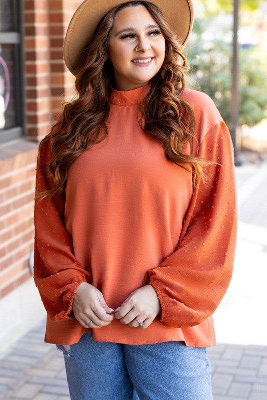 June Swiss Dot Balloon Sleeve Loose Blouse - Shop Style & More | Fresh Looks, Everyday Deals & Free Shipping