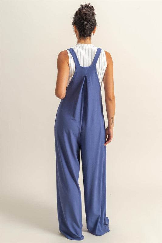 HYFVE Pleated Detail Front Pocket Wide Strap Overalls - Shop Style & More | Fresh Looks, Everyday Deals & Free Shipping