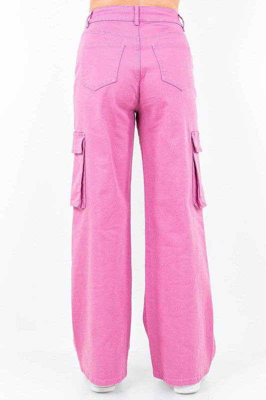 American Bazi Full Size Drawstring Wide Leg Cargo Pants Plus Size - Shop Style & More | Fresh Looks, Everyday Deals & Free Shipping