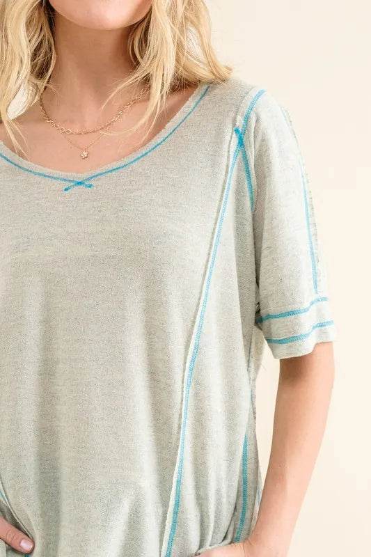 And The Why Reversed Stitch Basic T Shirt - Shop Style & More | Fresh Looks, Everyday Deals & Free Shipping