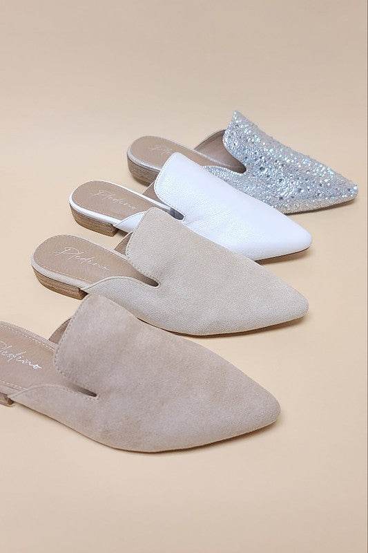 GEM-39 - POINTED TOE SLIP ON MULE FLATS - Shop Style & More | Fresh Looks, Everyday Deals & Free Shipping