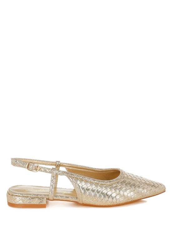 Kurina Metallic Woven Slingback Sandals - Shop Style & More | Fresh Looks, Everyday Deals & Free Shipping