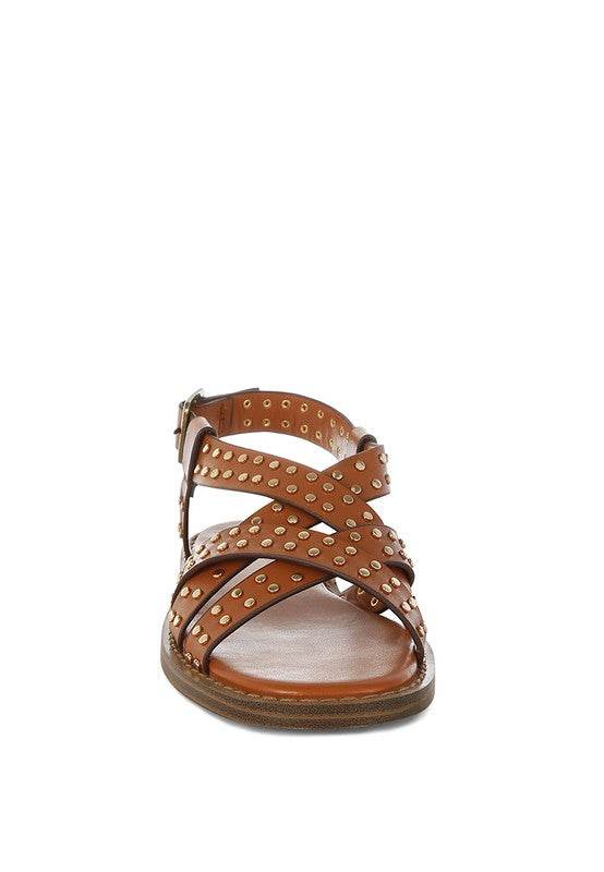 Anemone Studded Flat Gladiator Sandals - Shop Style & More | Fresh Looks, Everyday Deals & Free Shipping