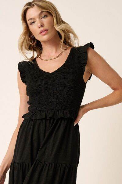 Mittoshop Smocked Ruffled Tiered Midi Dress - Shop Style & More | Fresh Looks, Everyday Deals & Free Shipping