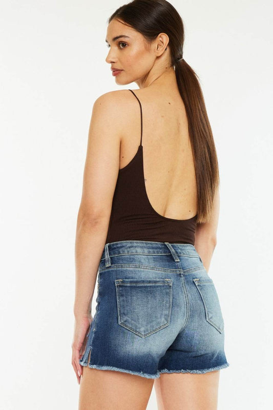 Kancan High Waist Raw Hem Denim Shorts - Shop Style & More | Fresh Looks, Everyday Deals & Free Shipping