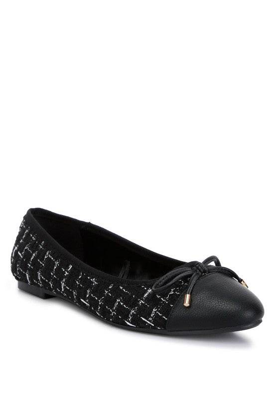 Junpey Plaid Tweed Ballet Flats - Shop Style & More | Fresh Looks, Everyday Deals & Free Shipping