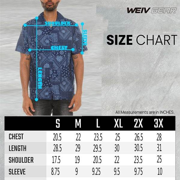 MENS SHORT SLEEVE STRIPED BUTTON DOWN PRINT SHIRT - Shop Style & More | Fresh Looks, Everyday Deals & Free Shipping