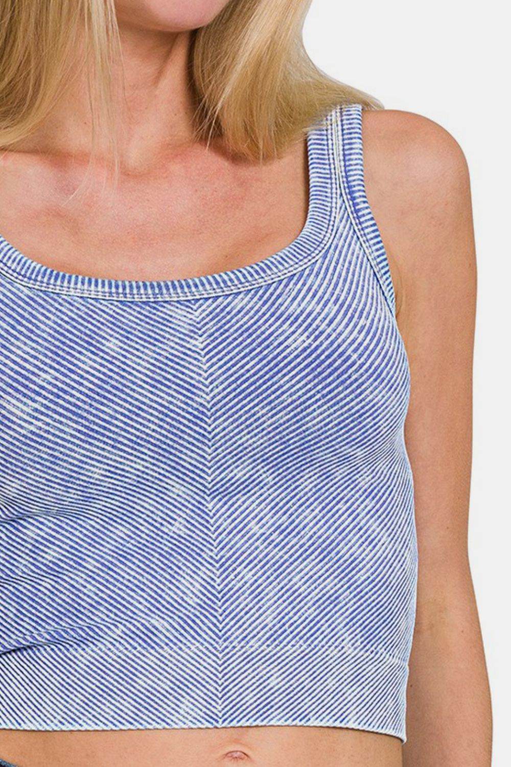 Zenana Washed Ribbed Scoop Neck Wide Strap Tank - Shop Style & More | Fresh Looks, Everyday Deals & Free Shipping