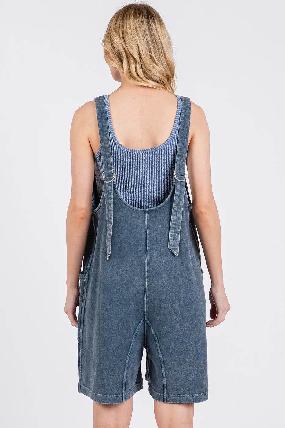 Mittoshop Low Scoop Neck Tank Washed French Terry Romper - Shop Style & More | Fresh Looks, Everyday Deals & Free Shipping