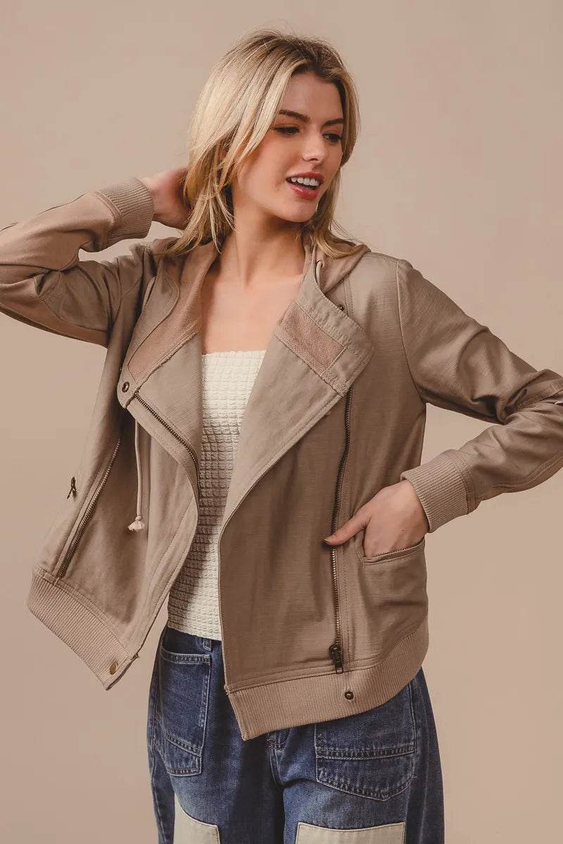 BiBi Textured Woven Rider Jacket - Shop Style & More | Fresh Looks, Everyday Deals & Free Shipping