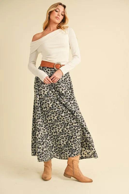 Aemi+Co Leopard Midi Skirt - Shop Style & More | Fresh Looks, Everyday Deals & Free Shipping
