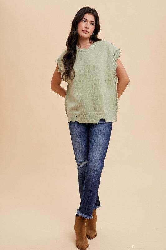 Annie Wear Distressed Raw Hem Straight Leg Cropped Jeans - Shop Style & More | Fresh Looks, Everyday Deals & Free Shipping