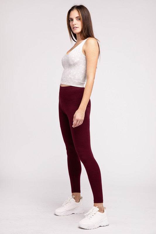 Premium Cotton Full-Length Leggings - Shop Style & More | Fresh Looks, Everyday Deals & Free Shipping