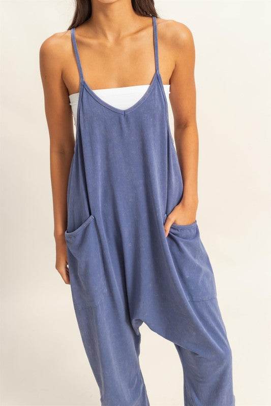 HYFVE Relaxed Fit Mineral Washed Overalls with Pockets - Shop Style & More | Fresh Looks, Everyday Deals & Free Shipping