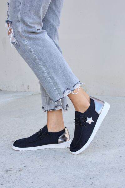 Forever Link Star Lace-Up Flat Sneakers - Shop Style & More | Fresh Looks, Everyday Deals & Free Shipping