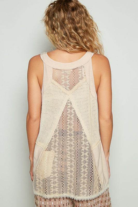 POL Lace Up Crochet Lace Tank - Shop Style & More | Fresh Looks, Everyday Deals & Free Shipping