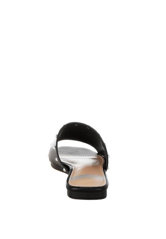 Renaldi Genuine Leather Studded Slip-On Flats - Shop Style & More | Fresh Looks, Everyday Deals & Free Shipping