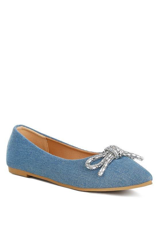 Ellerby Embellished Bow Detail Ballet Flats - Shop Style & More | Fresh Looks, Everyday Deals & Free Shipping