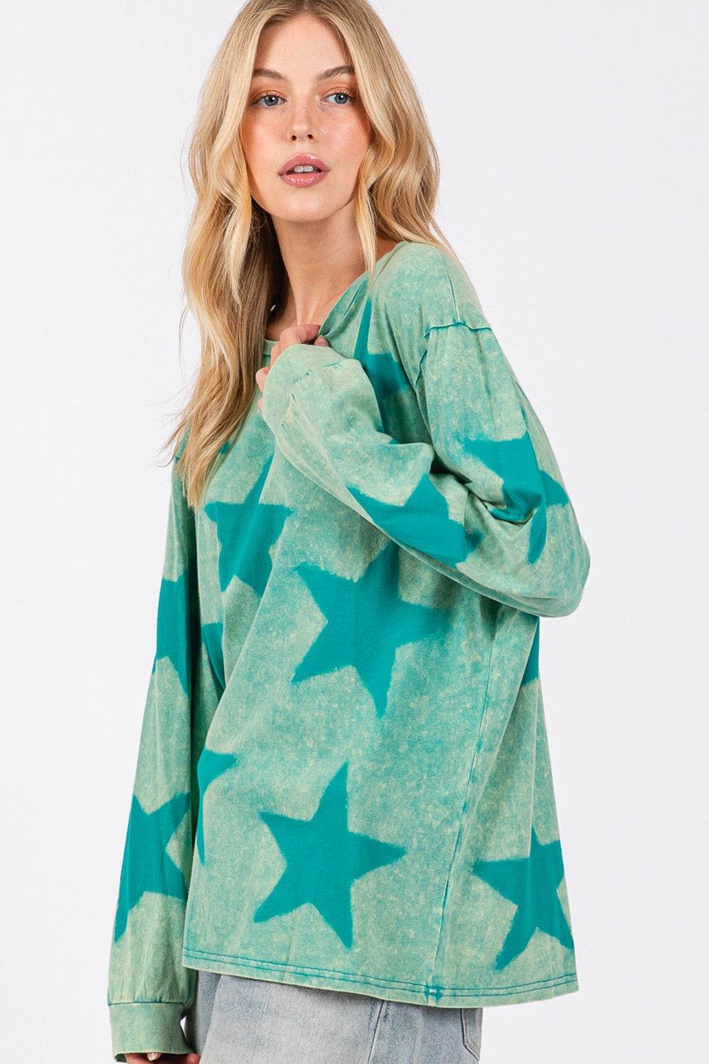 SAGE + FIG Mineral Wash Star Pattern T-Shirt - Shop Style & More | Fresh Looks, Everyday Deals & Free Shipping